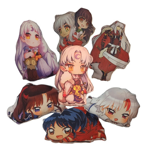 Mini Peluche Almohada Inuyasha Hanyo Pack X7 Yashahime