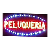 Cartel Led Import. Peluqueria O La Q`quieras Leer Descripc.