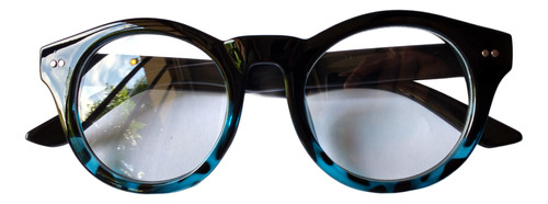 Marco Lentes Ópticos Round Thick Lemtosh Black Blue Gradient