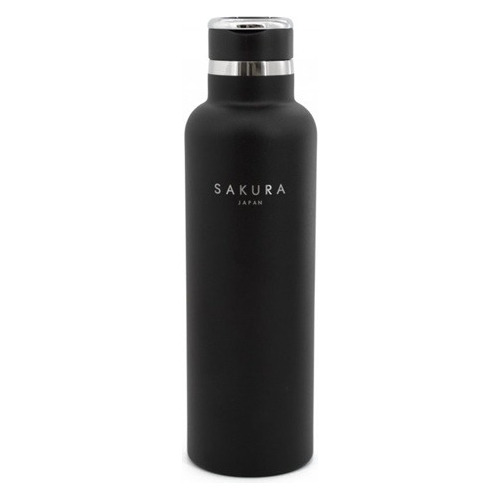 Botella Termica Sakura Negro Acero Inox. 23750n Bazarnet P