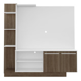 Estante Com Suporte Tv 55'' Denver Multimóveis V3069 Cor Branco/argila