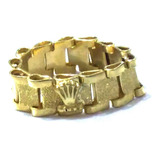 Anillo Modelo Rey Midas Con Corona Chapa De Oro 14k Unisex