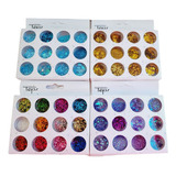 Brillos X12 Decoración Uñas Nail Art Colores Glitter Color Violeta