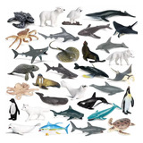 Kit 32: Brinquedo Para Animais Aquáticos, Baleia, Tubarão, T