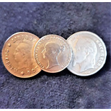 Antiguo Prendedor Realizado Con Tres Monedas De Plata Fina