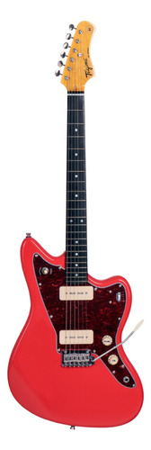 Guitarra Eléctrica Tagima Tw Series Tw-61 Juaguar De Álamo 1986 Party Red Poliuretano Con Diapasón De Madera Técnica