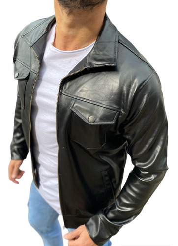 Chaqueta Campera Hombre Eco Cuero 