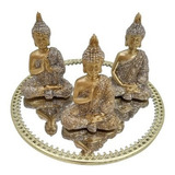 Buda Hindu Namastê Tailandês Sidarta 7cm + Bandeja