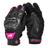 Guantes Para Moto Negro Rosa Kov Protecciones  R15 Pulsar Rs