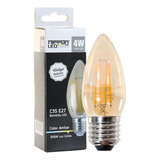 Bombillo Led Filamento Nippon Ambar C35 3000k Amarillo