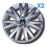 2 Tapones Para Volkswagen Jetta Mk7/a7 Nvo Logo Pintura Orig