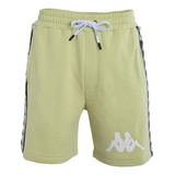 Short Men Green White Omini Leg Banda Bicolor