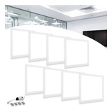 Kit 8 Luminária Painel Led 40w 40x40 Embutir Bivolt Luz Frio Cor Branco Frio 110v/220v (bivolt)