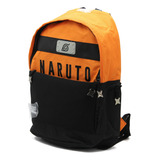 Mochila Escolar Keepack Naruto Shippuden Naranja Negro Diseño De La Tela Textil