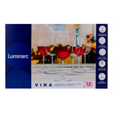 Juego De 12 Copas Finas Luminarc 610 Ml Hechas En Francia Color Vidrio