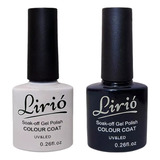 Esmalte Gel Lirió 1 Branco 1 Preto 10ml Seca Cabine Kit 2un