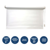 Cortina Roller Febo Deco Cortinas Roller Blackout De 130cm X 150cm Lisa Color Blanco - Unidad Por 1