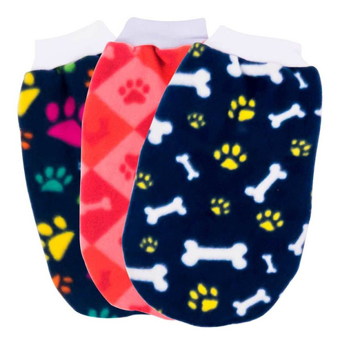 Kit C/3 Roupas Pet De Frio Para Cachorro Jn Dog Nº02 Atacado