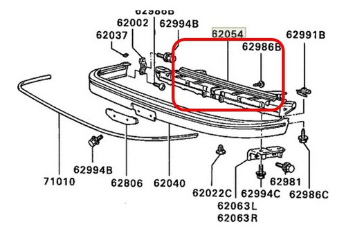 Viga Impacto Parachoque Orig Mitsubishi Galant 93 Foto 2