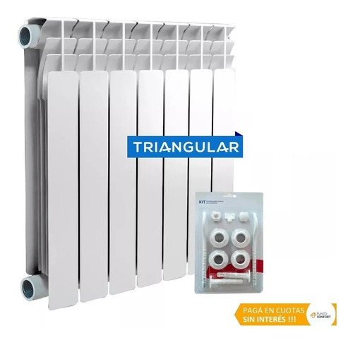 Radiador Triangular Bj 500 X 6 Elementos + Set + Envío