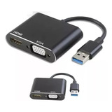 Cabo Adaptador Usb 3.0 Para Hdmi Vga Video Audio 1080p