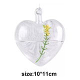 Pote Planta Vidro Coração Forma 10x11cm Decoração Vaso 76001