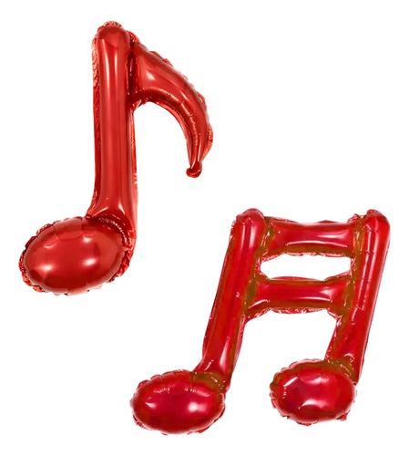 2 Globos Notas Musicales Corchea Doble Individual Decora Sol