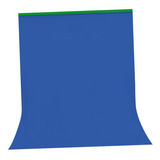 Fondo De Pantalla Reversible Tela Drape 1.5mx2m Azul Verde