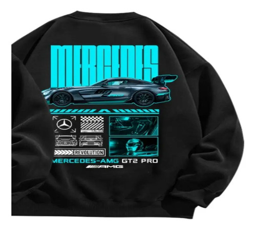 Camiseta Amg Mercedes-benz Gt2 Pro De Manga Larga Con Estamp