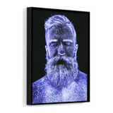 Quadro 50x70 Premium Neon Modelo Moderno Barbearia Barber F9