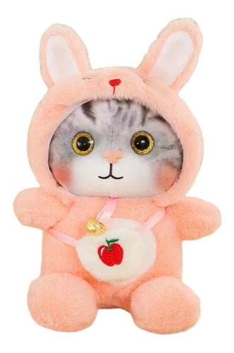 Gato De Peluche Kawaii Con Disfraz De 23 Cm