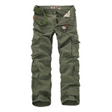 Pantalones Cargo Militares Para Hombre, Multibolsillos, HoLG