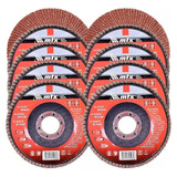 Disco De Lixa Flap 4.1/2 Grão 120 Kit Com 10 Unidades Mtx