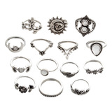 Set De Anillos Con Forma De Girasol The Flowers