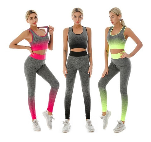 Traje De Ejercicio Para Mujeres Gym Yoga Pants Lifting Glúte