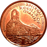 Isla De Man Moneda De 1 Penny Del Año 2002 Sin Circular