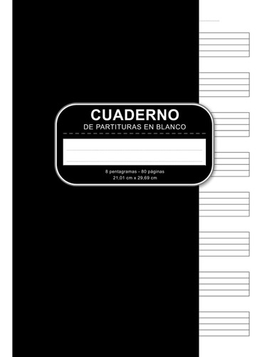 Libro: Cuaderno De Partituras En Blanco: A4 Libro De Partitu