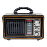 Radio Portatil Am Bluetooth Fm Vintage Retro Aux + Linterna 