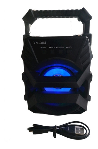 Bocina Bluetooht Con Luz Led Mini Paquete 10 Piezas Ym-404