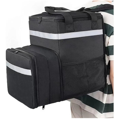 Mochila Térmica Delivery Negra Amovil 50L Impermeable Expandible | Meses sin interés
