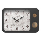 Ddysins Reloj De Pared Retro, Estilo De Tv Vintage Antiguo, 