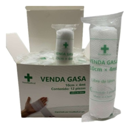 Pack De 12 Unidades, Venda De Gasa Semi Elastica 10cm X 4mt 