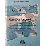 Constitución De La Nacion Argentina Pablo Luis Manili -rf Li