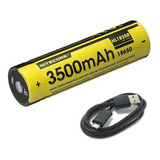 Bateria Recargable Nitecore 1835r  3500mah Puerto Micro Usb 