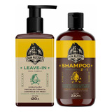 Kit Leave-in E Shampoo Para Cabelo Lemon Bone Don Alcides