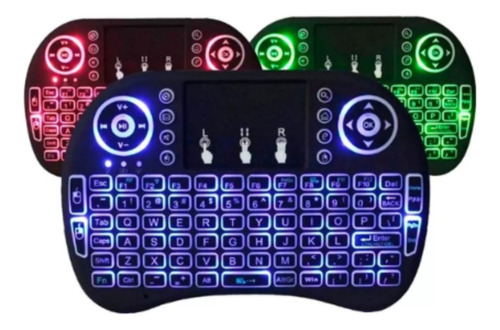 Mini Teclado Keyboard Sem Fio Wireless Iluminado Luz Led