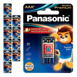 22 Pilhas Alcalinas Premium Aaa 3a Panasonic 11 Cart