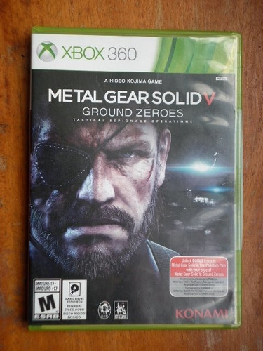 Metal Gear Solid 5 Ground Zeroes Para X-box 360