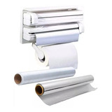 Dispensador Triple De Cocina Toalla De Papel,  Aluminio 