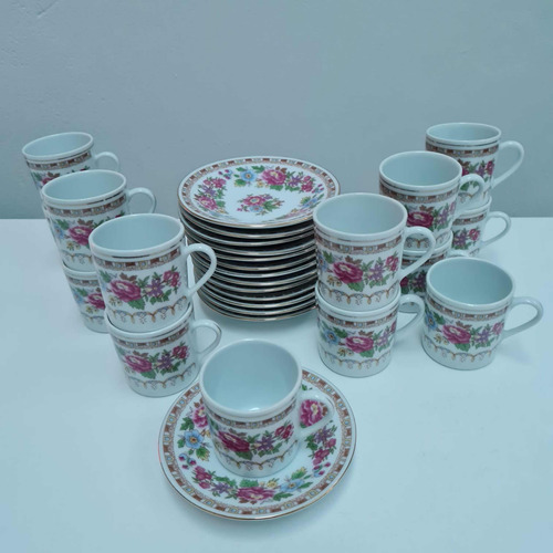 Porcelana China 14 Tazas Y Platos Set Café Te. Increíbles